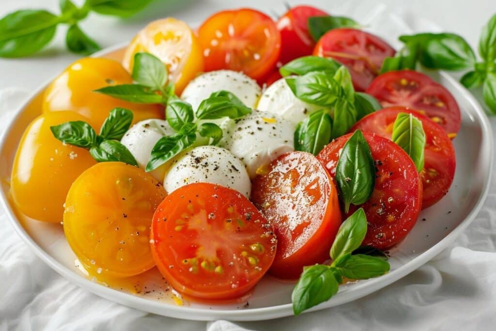 L'incontournable salade de tomates et mozzarella
