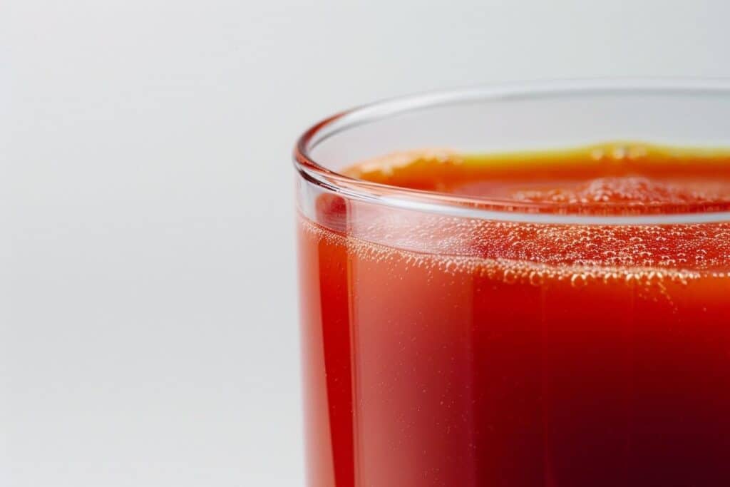 Un délicieux jus de tomate fait maison enrichi en vitamines