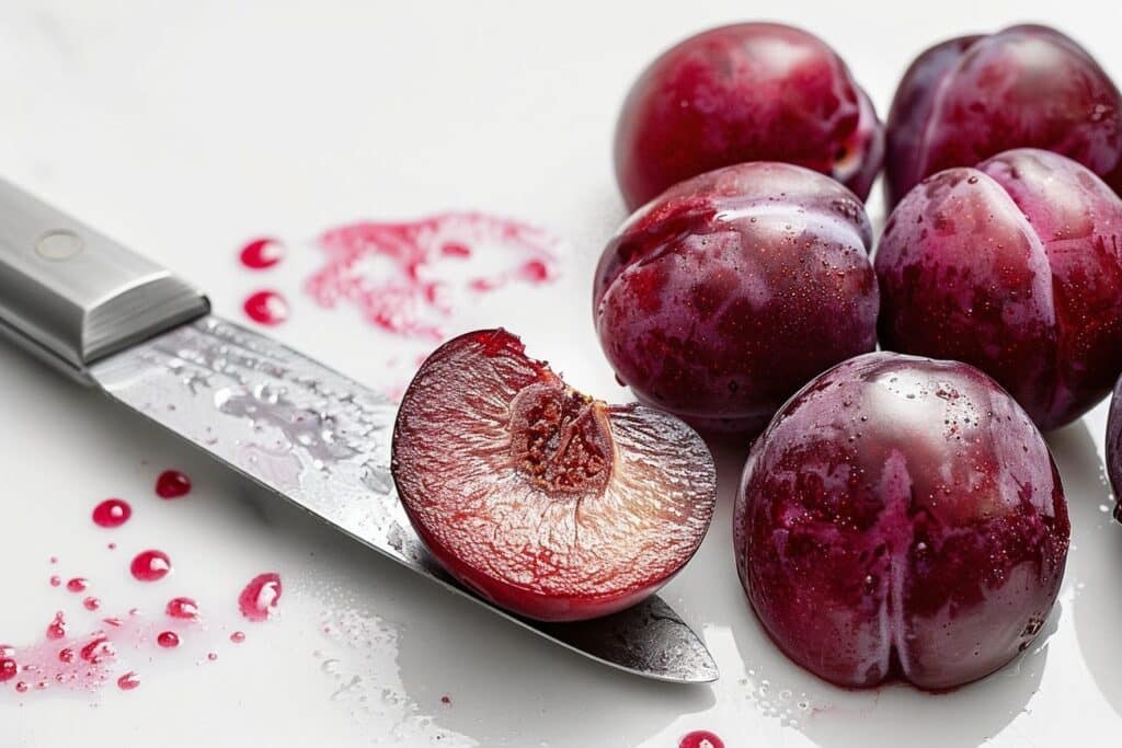 Instant suspendu : Moelleux renversé aux prunes rouges