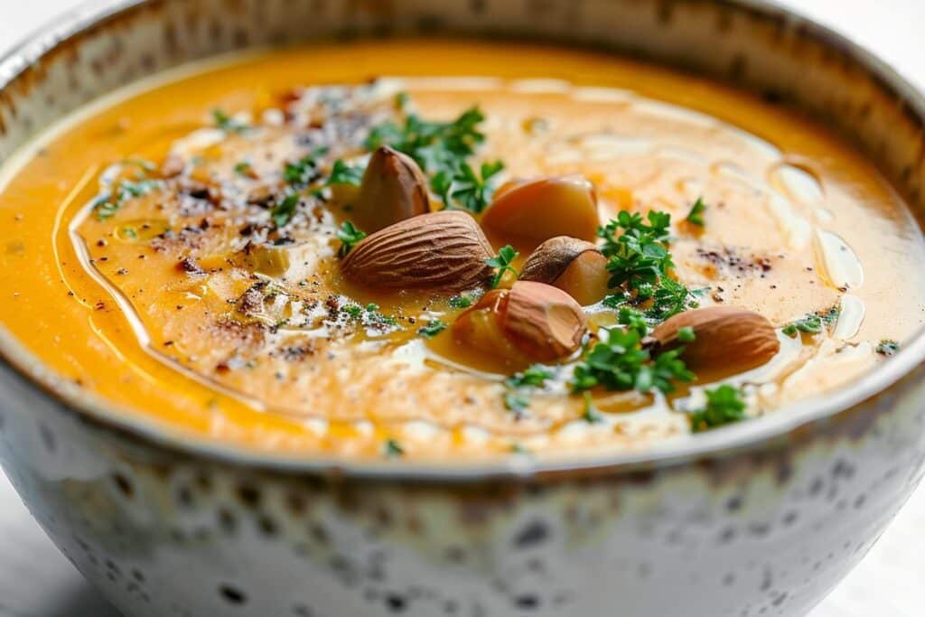 Velouté de potimarron rôti au parfum de châtaigne