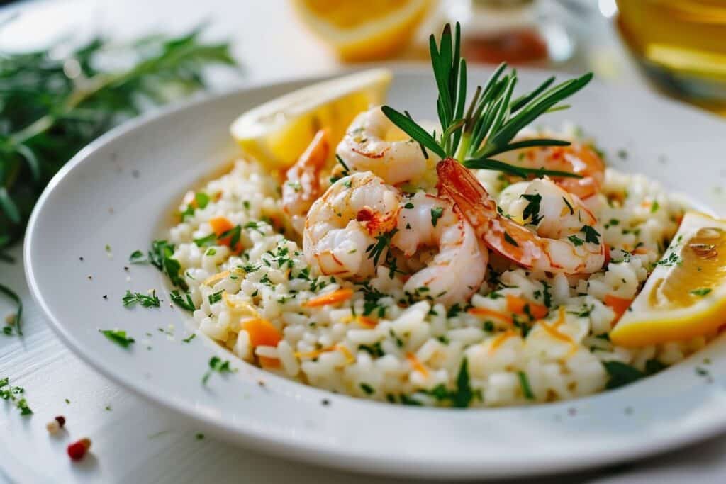 Risotto aux fruits de mer et zestes de citron