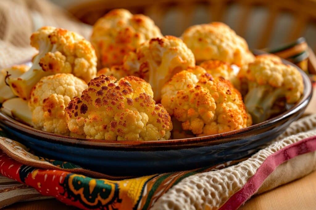 Chou-fleur entier rôti au paprika fumé et sauce yaourt citronnée